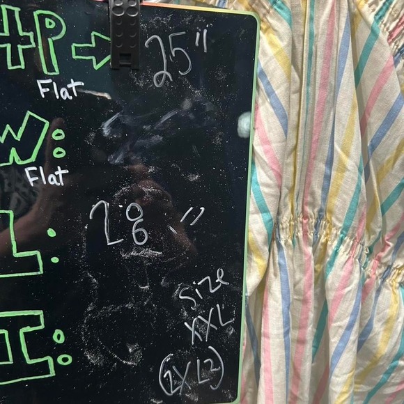 Vintage plus size Pastel striped sun dress xxl (2xl2) 25" x28 - Picture 6 of 6